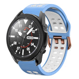 20mm Breathable Two-Color Silicone Watch Band, For Samsung Galaxy Watch 5 Pro  45mm, For Samsung Galaxy Watch 4 40mm