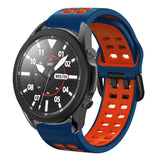 20mm Breathable Two-Color Silicone Watch Band, For Samsung Galaxy Watch 5 Pro  45mm, For Samsung Galaxy Watch 4 40mm
