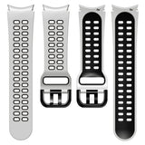 20mm Breathable Two-Color Silicone Watch Band, For Samsung Galaxy Watch 5 Pro  45mm, For Samsung Galaxy Watch 4 40mm