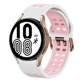 20mm Breathable Two-Color Silicone Watch Band, For Samsung Galaxy Watch 5 Pro  45mm, For Samsung Galaxy Watch 4 40mm