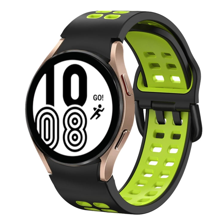 20mm Breathable Two-Color Silicone Watch Band, For Samsung Galaxy Watch 5 Pro  45mm, For Samsung Galaxy Watch 4 40mm
