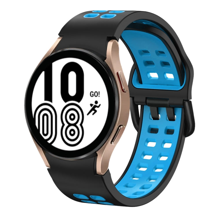 20mm Breathable Two-Color Silicone Watch Band, For Samsung Galaxy Watch 5 Pro  45mm, For Samsung Galaxy Watch 4 40mm