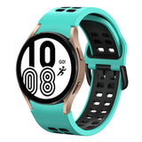 20mm Breathable Two-Color Silicone Watch Band, For Samsung Galaxy Watch 5 Pro  45mm, For Samsung Galaxy Watch 4 40mm