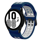 20mm Breathable Two-Color Silicone Watch Band, For Samsung Galaxy Watch 5 Pro  45mm, For Samsung Galaxy Watch 4 40mm