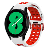 20mm Breathable Two-Color Silicone Watch Band, For Samsung Galaxy Watch 4 44mm, For Samsung Galaxy Watch 4 Classic 46mm