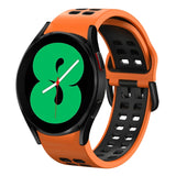 20mm Breathable Two-Color Silicone Watch Band, For Samsung Galaxy Watch 4 44mm, For Samsung Galaxy Watch 4 Classic 46mm