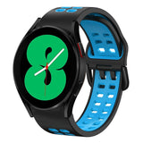 20mm Breathable Two-Color Silicone Watch Band, For Samsung Galaxy Watch 4 44mm, For Samsung Galaxy Watch 4 Classic 46mm