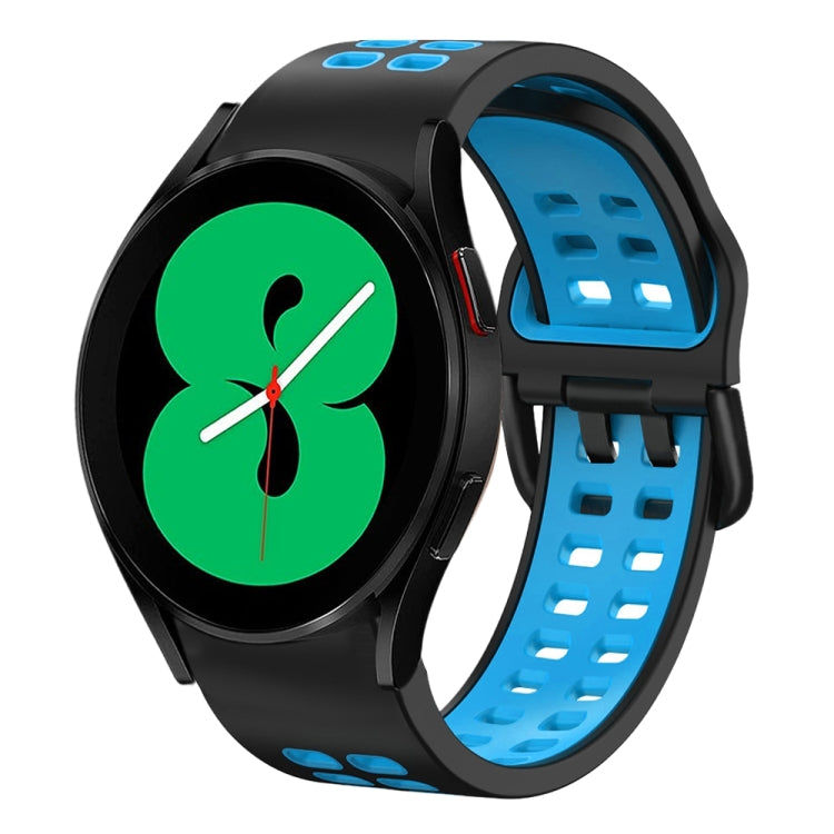 20mm Breathable Two-Color Silicone Watch Band, For Samsung Galaxy Watch 4 44mm, For Samsung Galaxy Watch 4 Classic 46mm