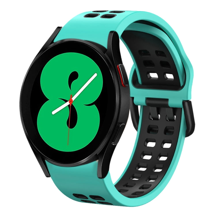 20mm Breathable Two-Color Silicone Watch Band, For Samsung Galaxy Watch 4 44mm, For Samsung Galaxy Watch 4 Classic 46mm