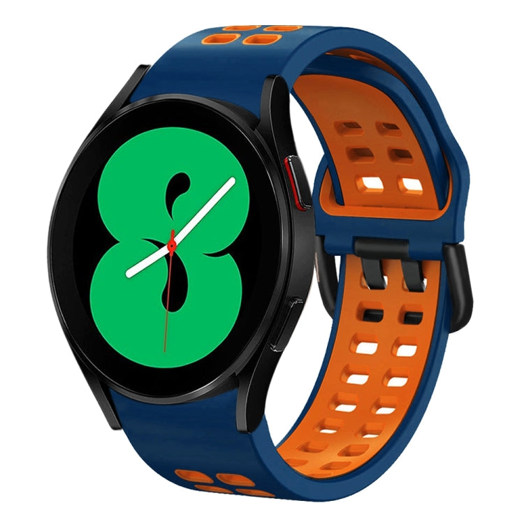 20mm Breathable Two-Color Silicone Watch Band, For Samsung Galaxy Watch 4 44mm, For Samsung Galaxy Watch 4 Classic 46mm