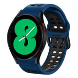 20mm Breathable Two-Color Silicone Watch Band, For Samsung Galaxy Watch 4 44mm, For Samsung Galaxy Watch 4 Classic 46mm