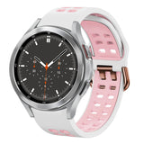 20mm Breathable Two-Color Silicone Watch Band, For Samsung Galaxy Watch 4 44mm, For Samsung Galaxy Watch 4 Classic 46mm
