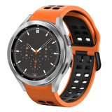 20mm Breathable Two-Color Silicone Watch Band, For Samsung Galaxy Watch 4 44mm, For Samsung Galaxy Watch 4 Classic 46mm