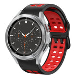 20mm Breathable Two-Color Silicone Watch Band, For Samsung Galaxy Watch 4 44mm, For Samsung Galaxy Watch 4 Classic 46mm