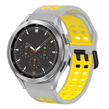 20mm Breathable Two-Color Silicone Watch Band, For Samsung Galaxy Watch 4 44mm, For Samsung Galaxy Watch 4 Classic 46mm