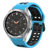20mm Breathable Two-Color Silicone Watch Band, For Samsung Galaxy Watch 4 44mm, For Samsung Galaxy Watch 4 Classic 46mm