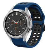 20mm Breathable Two-Color Silicone Watch Band, For Samsung Galaxy Watch 4 44mm, For Samsung Galaxy Watch 4 Classic 46mm