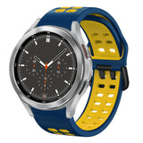 20mm Breathable Two-Color Silicone Watch Band, For Samsung Galaxy Watch 4 44mm, For Samsung Galaxy Watch 4 Classic 46mm