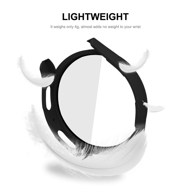 For Samsung Galaxy Watch5 44mm ENKAY Hat-Prince Full Coverage PC Frame + 9H Tempered Glass Case