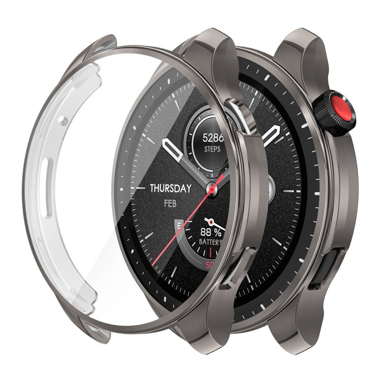 For Amazfit GTR 4 ENKAY Hat-Prince Electroplated TPU Case with Screen Film