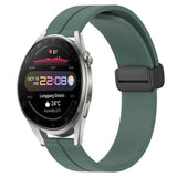 22mm Solid Color Magnetic Clasp Silicone Watch Band, For Huawei Watch 3 Pro New