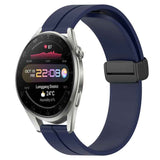 22mm Solid Color Magnetic Clasp Silicone Watch Band, For Huawei Watch 3 Pro New
