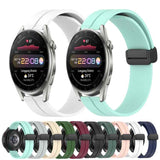 22mm Solid Color Magnetic Clasp Silicone Watch Band, For Huawei Watch 3 Pro New
