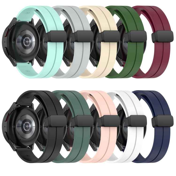 22mm Solid Color Magnetic Clasp Silicone Watch Band, For Huawei Watch 3 Pro New