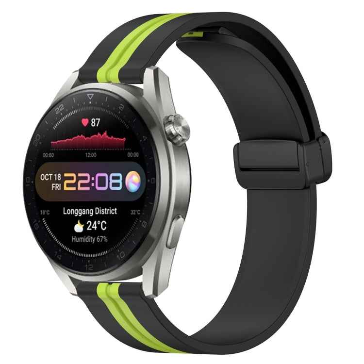 22mm Folding Magnetic Clasp Silicone Watch Band, For Huawei Watch 3 Pro New