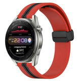 22mm Folding Magnetic Clasp Silicone Watch Band, For Huawei Watch 3 Pro New