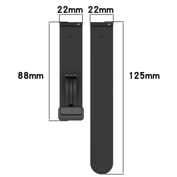 22mm Folding Magnetic Clasp Silicone Watch Band, For Huawei Watch 3 Pro New