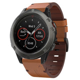 26mm Leather Steel Buckle Watch Band, For Garmin Descent MK 2i, For Garmin Tactix 7 Pro, For Garmin Fenix 3, For Garmin Fenix 5X Plus, For Garmin Enduro 2, For Garmin Fenix 6X Pro, For Garmin Fenix 7X, For Garmin Fenix 3 HR, For Garmin Enduro          ...