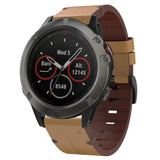 26mm Leather Steel Buckle Watch Band, For Garmin Descent MK 2i, For Garmin Tactix 7 Pro, For Garmin Fenix 3, For Garmin Fenix 5X Plus, For Garmin Enduro 2, For Garmin Fenix 6X Pro, For Garmin Fenix 7X, For Garmin Fenix 3 HR, For Garmin Enduro          ...