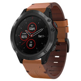 26mm Leather Steel Buckle Watch Band, For Garmin Descent MK 2i, For Garmin Tactix 7 Pro, For Garmin Fenix 3, For Garmin Fenix 5X Plus, For Garmin Enduro 2, For Garmin Fenix 6X Pro, For Garmin Fenix 7X, For Garmin Fenix 3 HR, For Garmin Enduro          ...