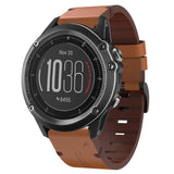 26mm Leather Steel Buckle Watch Band, For Garmin Descent MK 2i, For Garmin Tactix 7 Pro, For Garmin Fenix 3, For Garmin Fenix 5X Plus, For Garmin Enduro 2, For Garmin Fenix 6X Pro, For Garmin Fenix 7X, For Garmin Fenix 3 HR, For Garmin Enduro          ...