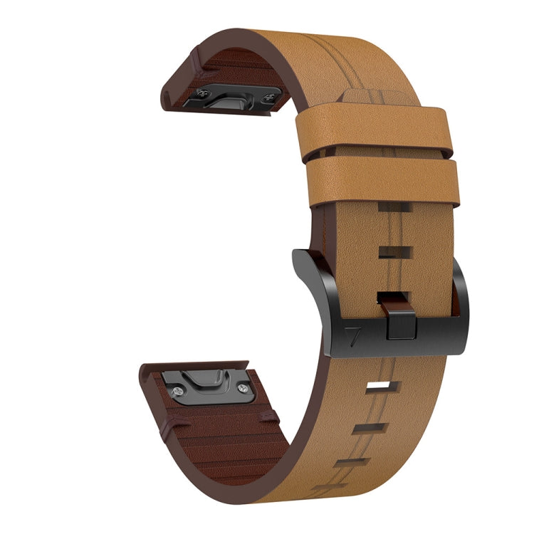 26mm Leather Steel Buckle Watch Band, For Garmin Descent MK 2i, For Garmin Tactix 7 Pro, For Garmin Fenix 3, For Garmin Fenix 5X Plus, For Garmin Enduro 2, For Garmin Fenix 6X Pro, For Garmin Fenix 7X, For Garmin Fenix 3 HR, For Garmin Enduro          ...