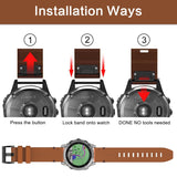 26mm Leather Steel Buckle Watch Band, For Garmin Descent MK 2i, For Garmin Tactix 7 Pro, For Garmin Fenix 3, For Garmin Fenix 5X Plus, For Garmin Enduro 2, For Garmin Fenix 6X Pro, For Garmin Fenix 7X, For Garmin Fenix 3 HR, For Garmin Enduro          ...