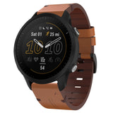 22mm Leather Steel Buckle Watch Band, For Garmin Instinct 2, For Garmin Forerunner 955