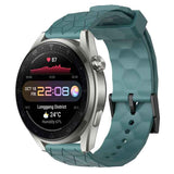 22mm Football Pattern Solid Color Silicone Watch Band, For Huawei Watch 3 Pro New