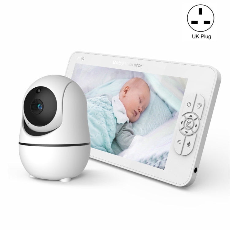 SM70PTZ 7 inch Screen 2.4GHz Wireless Digital Baby Monitor, Auto Night Vision / Two-way Voice Intercom, SM70PTZ SM70PTZ UK Plug