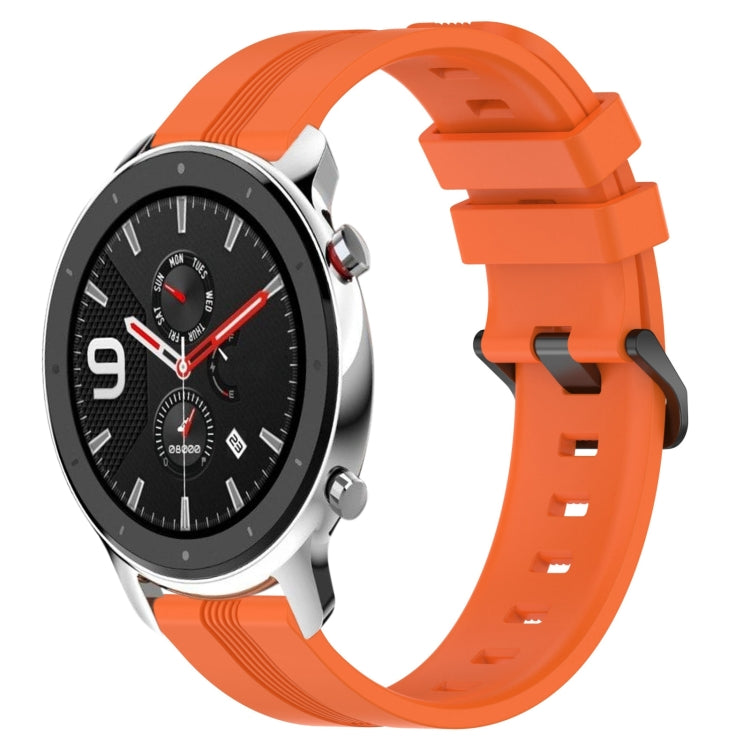 22mm Concave Striped Slicone Watch Band, For Amazfit GTR 4, For Amazfit GTR 3, For Amazfit GTR 3 Pro, For Amazfit GTR 2e
