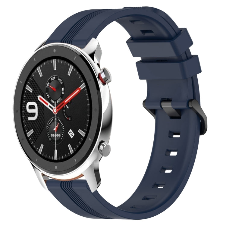22mm Concave Striped Slicone Watch Band, For Amazfit GTR 4, For Amazfit GTR 3, For Amazfit GTR 3 Pro, For Amazfit GTR 2e