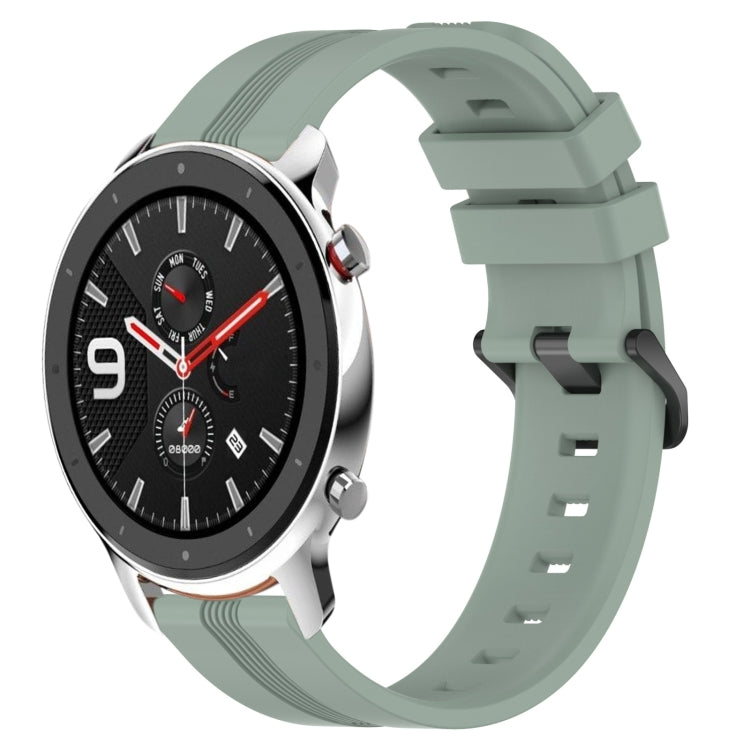 22mm Concave Striped Slicone Watch Band, For Amazfit GTR 4, For Amazfit GTR 3, For Amazfit GTR 3 Pro, For Amazfit GTR 2e