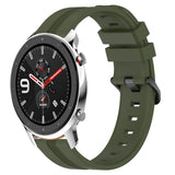 22mm Concave Striped Slicone Watch Band, For Amazfit GTR 4, For Amazfit GTR 3, For Amazfit GTR 3 Pro, For Amazfit GTR 2e