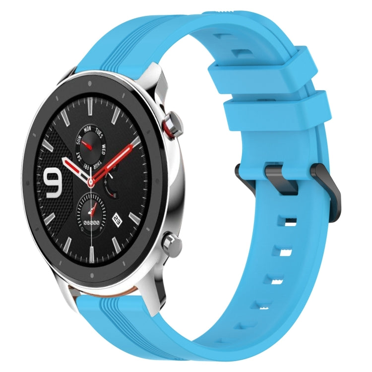 22mm Concave Striped Slicone Watch Band, For Amazfit GTR 4, For Amazfit GTR 3, For Amazfit GTR 3 Pro, For Amazfit GTR 2e