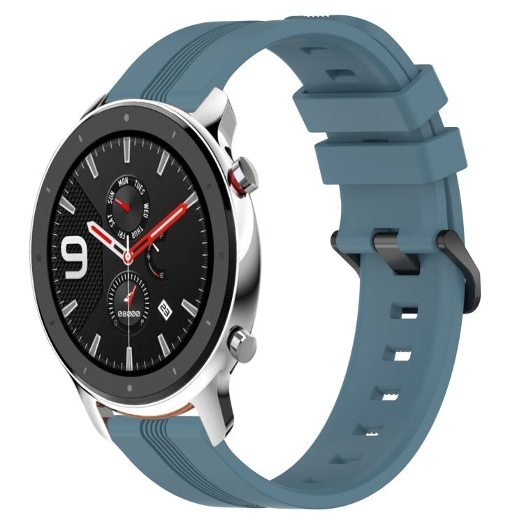22mm Concave Striped Slicone Watch Band, For Amazfit GTR 4, For Amazfit GTR 3, For Amazfit GTR 3 Pro, For Amazfit GTR 2e