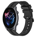 22mm Concave Striped Slicone Watch Band, For Amazfit GTR 4, For Amazfit GTR 3, For Amazfit GTR 3 Pro, For Amazfit GTR 2e