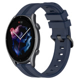 22mm Concave Striped Slicone Watch Band, For Amazfit GTR 4, For Amazfit GTR 3, For Amazfit GTR 3 Pro, For Amazfit GTR 2e