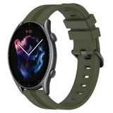 22mm Concave Striped Slicone Watch Band, For Amazfit GTR 4, For Amazfit GTR 3, For Amazfit GTR 3 Pro, For Amazfit GTR 2e
