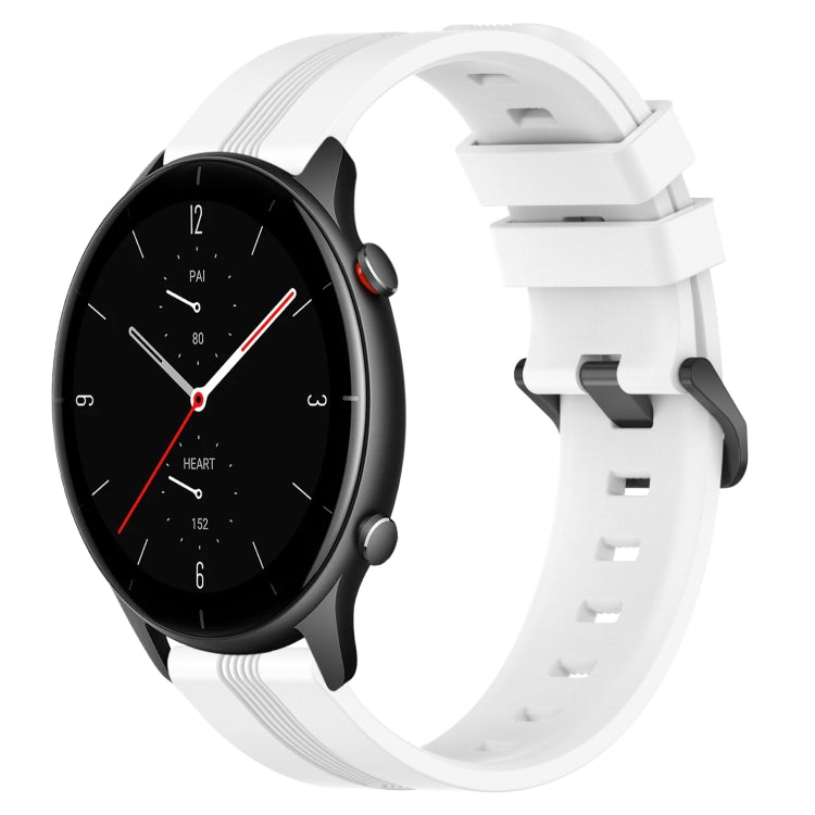 22mm Concave Striped Slicone Watch Band, For Amazfit GTR 4, For Amazfit GTR 3, For Amazfit GTR 3 Pro, For Amazfit GTR 2e